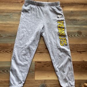 Peanuts Women’s Snoopy Elastic Waist Drawstring Jogger Sweatpants size L Large